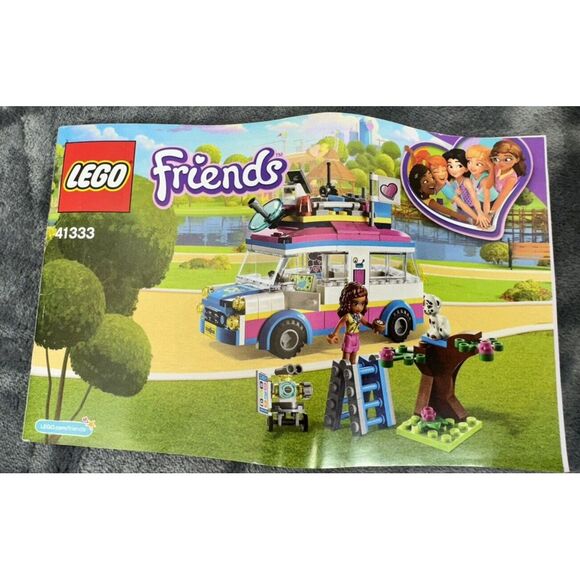 LEGO Friends 41333 Olivia's Mission Vehicle w/‎ Manual INCOMPLETE Building Set - Picture 1 of 3